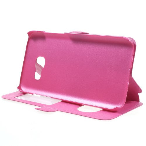 Wallet Case für Samsung Galaxy A3 A320 (2017) Dual Window View Silk Book Etui