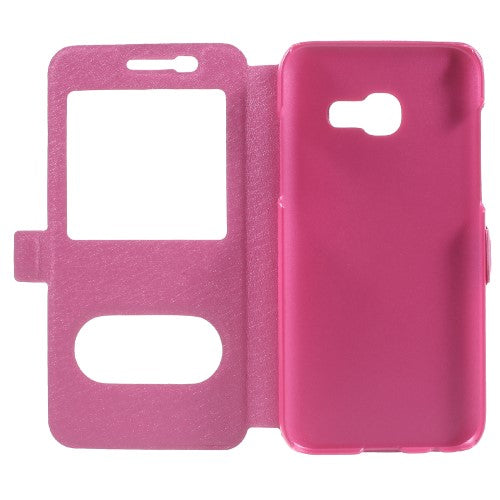 Wallet Case für Samsung Galaxy A3 A320 (2017) Dual Window View Silk Book Etui
