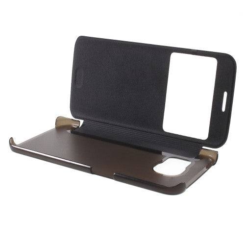 Wallet Case für Samsung Galaxy S6 Edge G925 Window View Book Etui