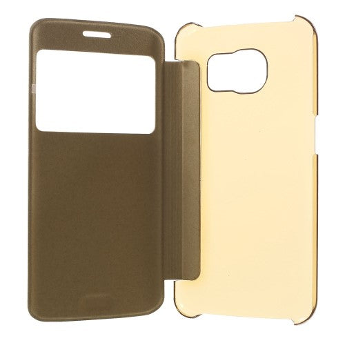 Wallet Case für Samsung Galaxy S6 Edge G925 Window View Book Etui