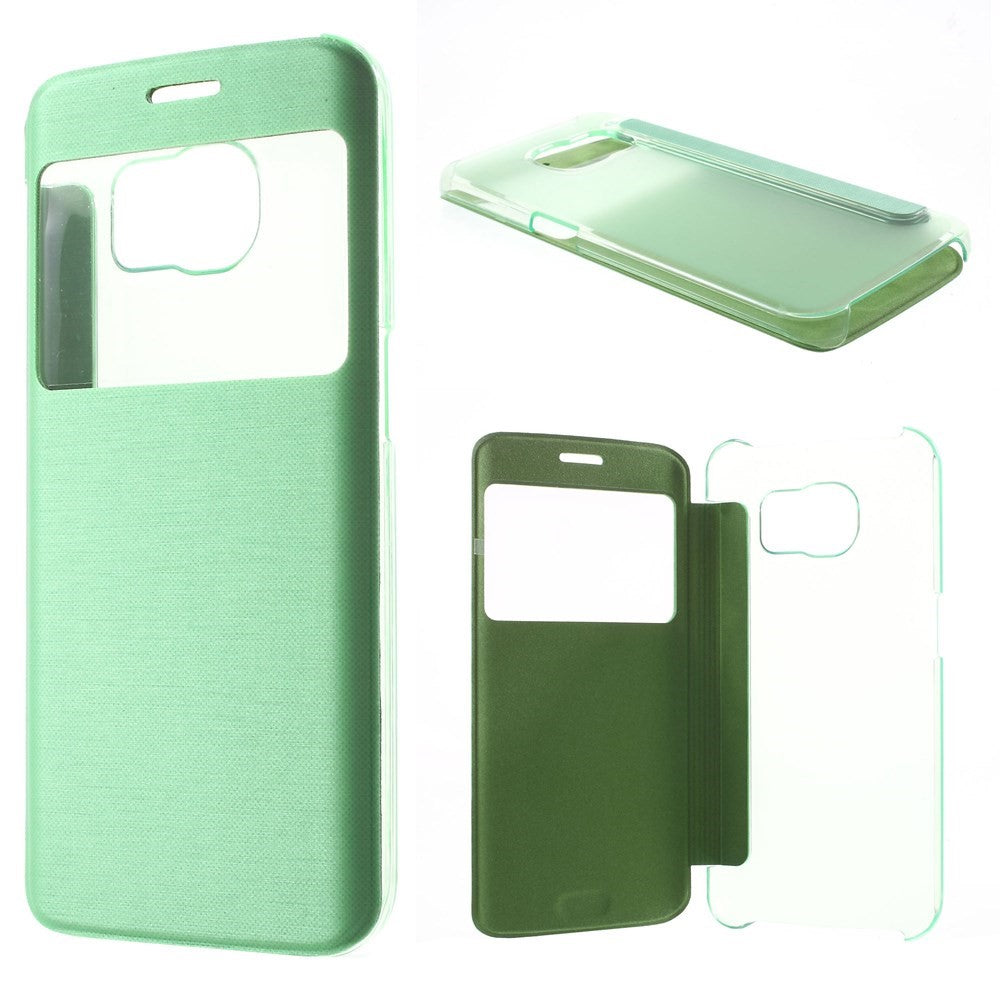 Wallet Case für Samsung Galaxy S6 Edge G925 Window View Book Etui