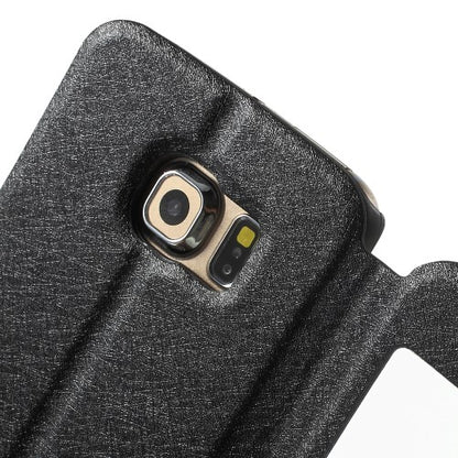 Wallet Case für Samsung Galaxy S6 Edge G925 Dual Window View Silk Book Etui