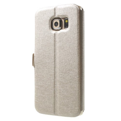 Wallet Case für Samsung Galaxy S6 Edge G925 Dual Window View Silk Book Etui