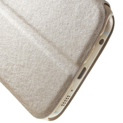 Wallet Case für Samsung Galaxy S6 Edge G925 Dual Window View Silk Book Etui