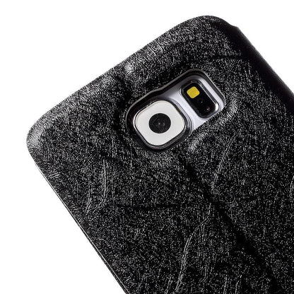 Wallet Case für Samsung Galaxy S6 G920 Dual Window View Silk Book Etui