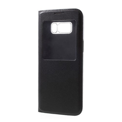 Wallet Case für Samsung Galaxy S8 G950 Window View Litchi Book Etui