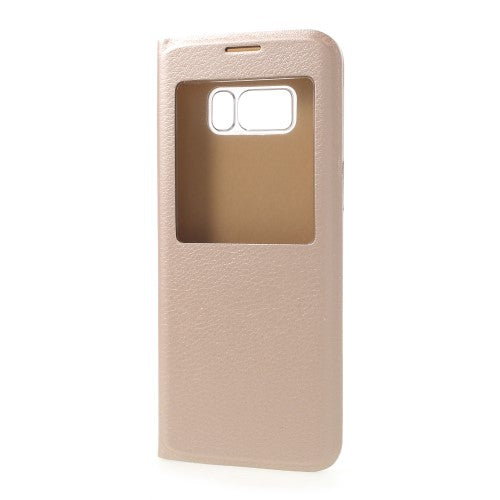 Wallet Case für Samsung Galaxy S8 G950 Window View Litchi Book Etui