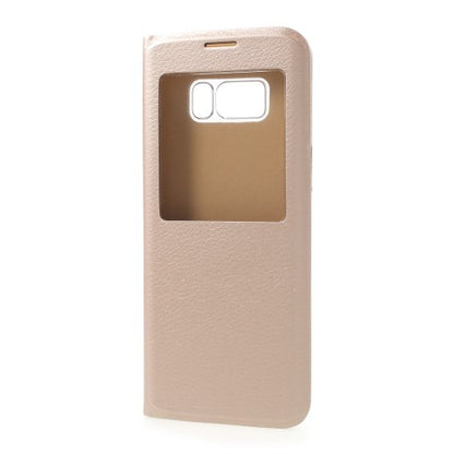 Wallet Case für Samsung Galaxy S8 G950 Window View Litchi Book Etui
