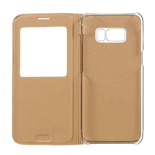 Wallet Case für Samsung Galaxy S8 G950 Window View Litchi Book Etui