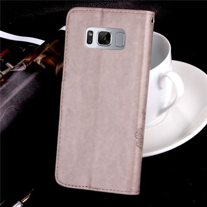 Wallet Case für Samsung Galaxy S8 G950 Imprint Flower Motiv