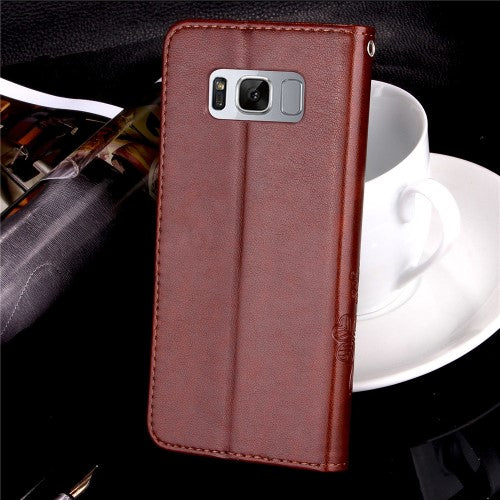 Wallet Case für Samsung Galaxy S8 G950 Imprint Flower Motiv