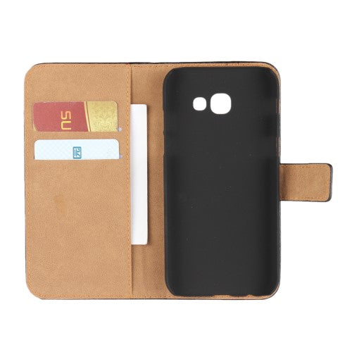 Wallet Case für Samsung Galaxy A5 A520 (2017) Genuine Split Echt Leder