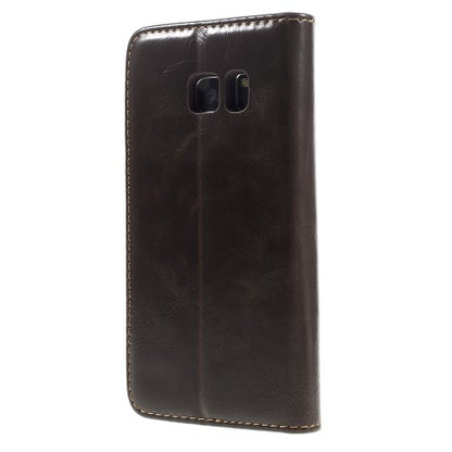 Wallet Case für Samsung Galaxy S7 CaseMe Oil Wax Skin Klapp Etui