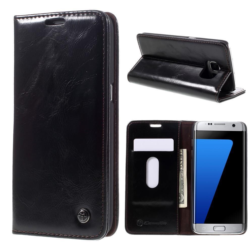 Wallet Case für Samsung Galaxy S7 Edge G935 CaseMe Oil Wax Skin Klapp Etui