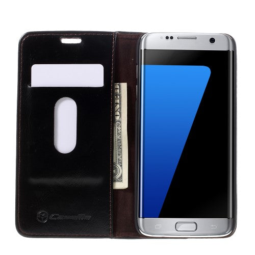 Wallet Case für Samsung Galaxy S7 Edge G935 CaseMe Oil Wax Skin Klapp Etui