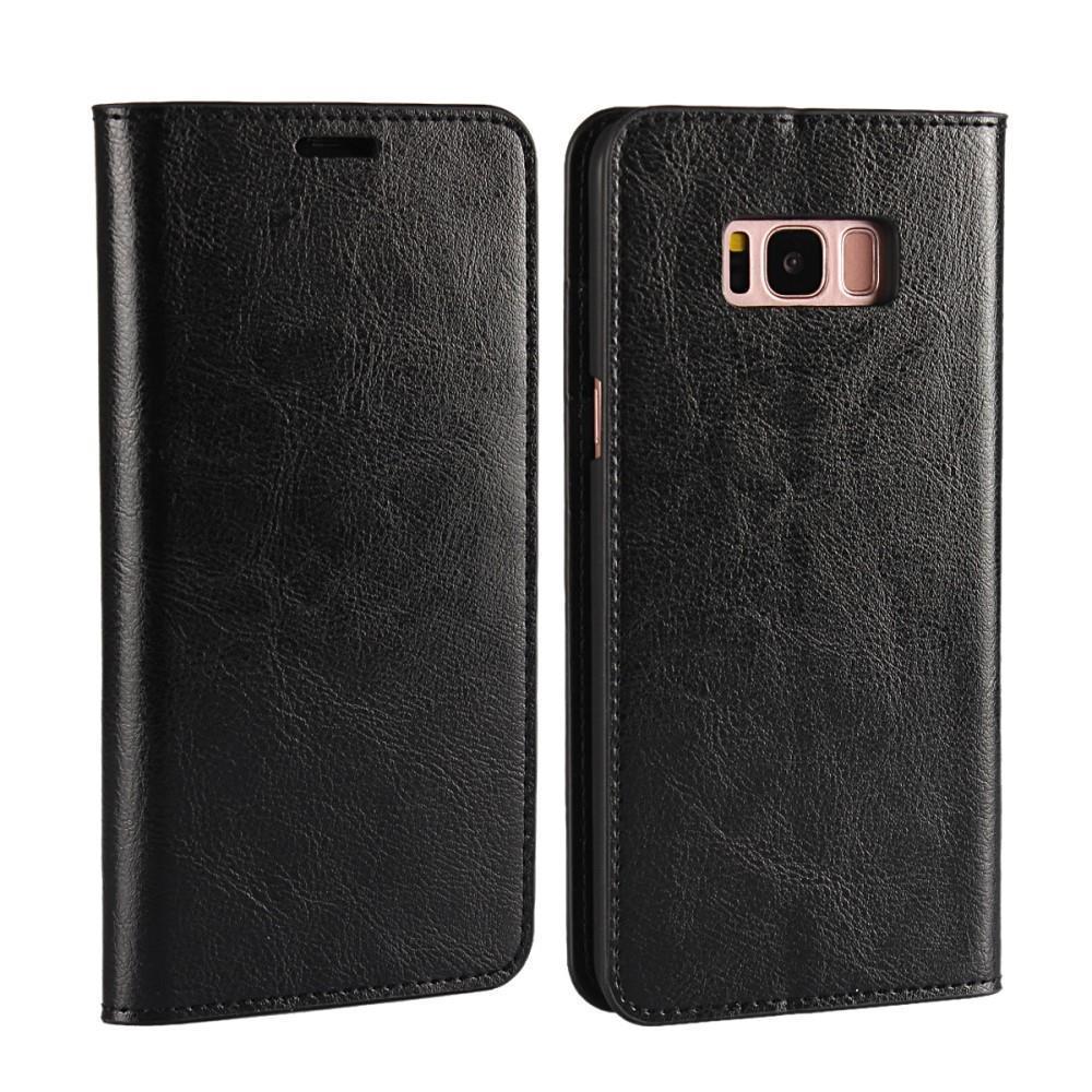 Wallet Case für Samsung Galaxy S8 PLUS G955 Genuine Split Echt Leder Crazy Horse