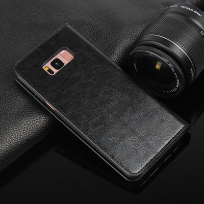Wallet Case für Samsung Galaxy S8 PLUS G955 Genuine Split Echt Leder Crazy Horse