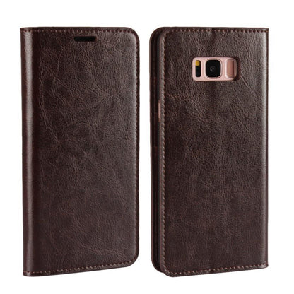 Wallet Case für Samsung Galaxy S8 PLUS G955 Genuine Split Echt Leder Crazy Horse