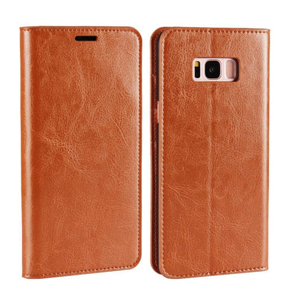 Wallet Case für Samsung Galaxy S8 PLUS G955 Genuine Split Echt Leder Crazy Horse