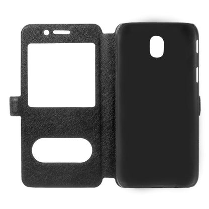 Wallet Case für Samsung Galaxy J5 J530 (2017) Dual Window View Silk Book Etui