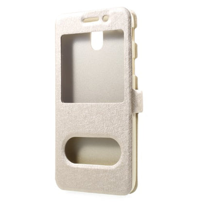 Wallet Case für Samsung Galaxy J5 J530 (2017) Dual Window View Silk Book Etui