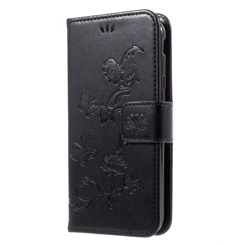 Wallet Case für Samsung Galaxy J3 J330 (2017) Butterfly Flower Motiv