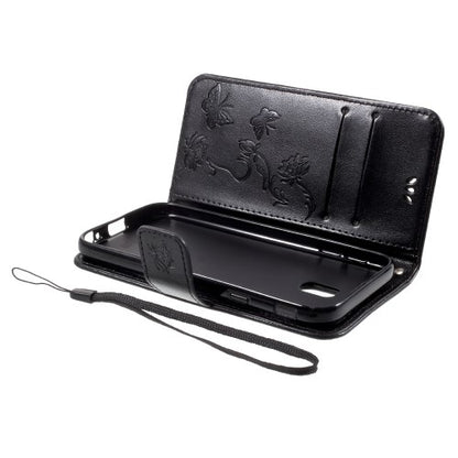 Wallet Case für Samsung Galaxy J3 J330 (2017) Butterfly Flower Motiv
