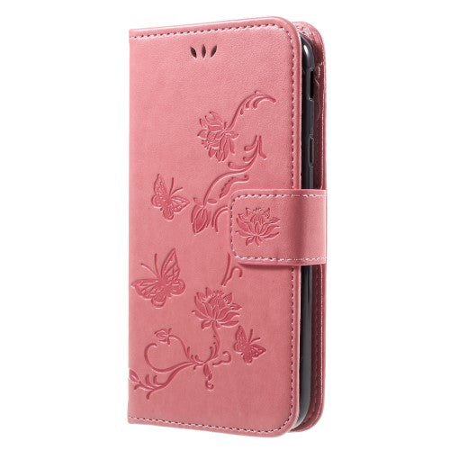 Wallet Case für Samsung Galaxy J3 J330 (2017) Butterfly Flower Motiv