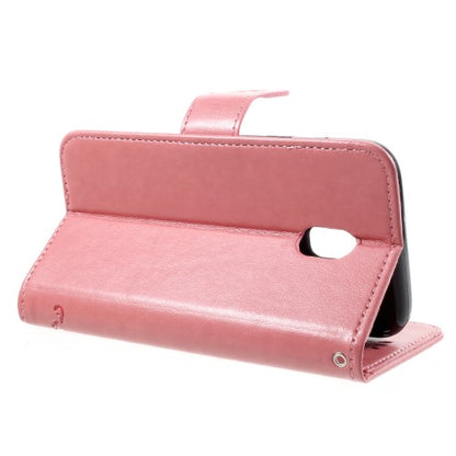 Wallet Case für Samsung Galaxy J3 J330 (2017) Butterfly Flower Motiv