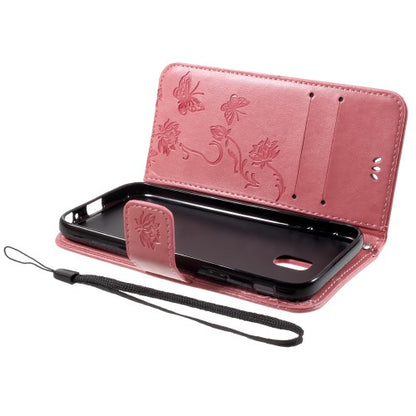 Wallet Case für Samsung Galaxy J3 J330 (2017) Butterfly Flower Motiv