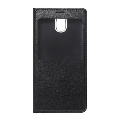 Handy Tasche für Samsung Galaxy J5 J530 (2017) Window View Litchi Book Etui Case