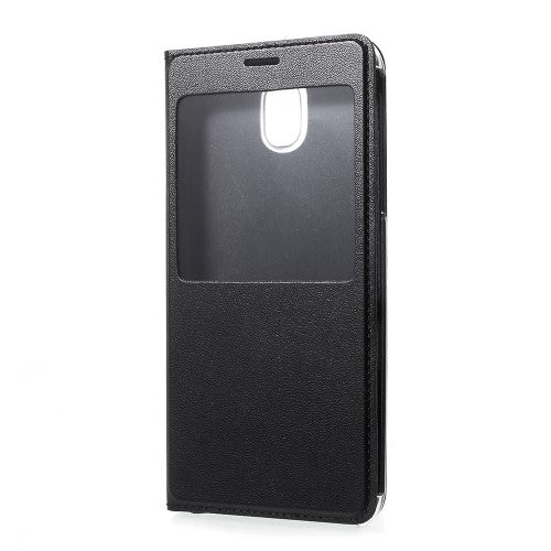 Handy Tasche für Samsung Galaxy J5 J530 (2017) Window View Litchi Book Etui Case