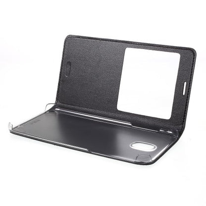 Handy Tasche für Samsung Galaxy J5 J530 (2017) Window View Litchi Book Etui Case