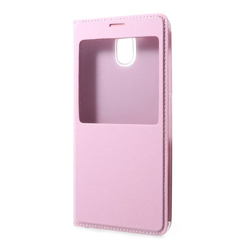 Handy Tasche für Samsung Galaxy J5 J530 (2017) Window View Litchi Book Etui Case