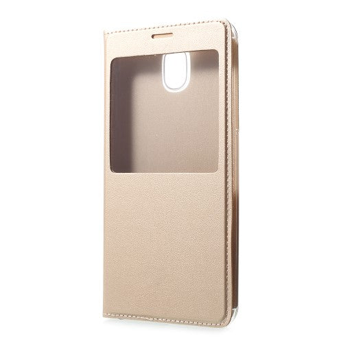 Handy Tasche für Samsung Galaxy J5 J530 (2017) Window View Litchi Book Etui Case
