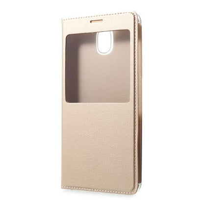 Handy Tasche für Samsung Galaxy J5 J530 (2017) Window View Litchi Book Etui Case