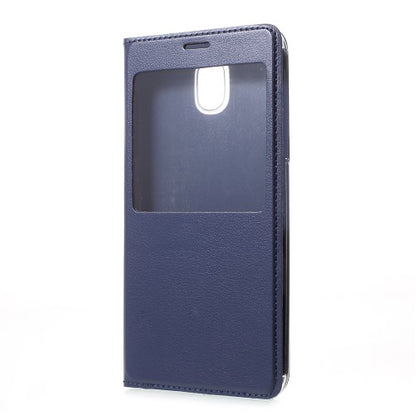 Handy Tasche für Samsung Galaxy J5 J530 (2017) Window View Litchi Book Etui Case