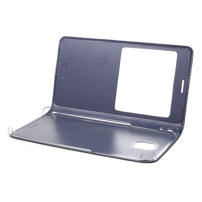 Handy Tasche für Samsung Galaxy J5 J530 (2017) Window View Litchi Book Etui Case