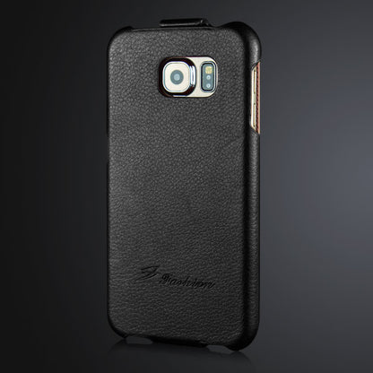 Flip Case für Samsung Galaxy S6 G920 Litchi Pattern Echt Leder