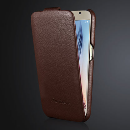 Flip Case für Samsung Galaxy S6 G920 Litchi Pattern Echt Leder