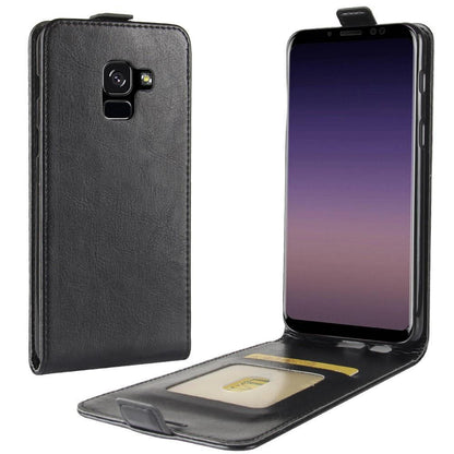 Flip Case für Samsung Galaxy A8 (2018) Crazy Horse Card Slot
