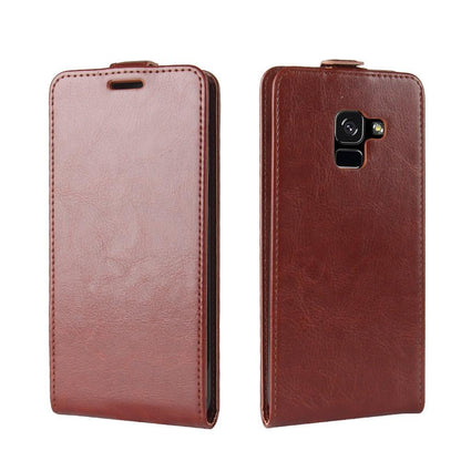 Flip Case für Samsung Galaxy A8 (2018) Crazy Horse Card Slot