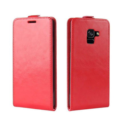 Flip Case für Samsung Galaxy A8 (2018) Crazy Horse Card Slot