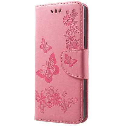 Wallet Case für Samsung Galaxy S9 G960 Butterfly Flower Motiv