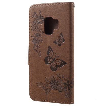 Wallet Case für Samsung Galaxy S9 G960 Butterfly Flower Motiv