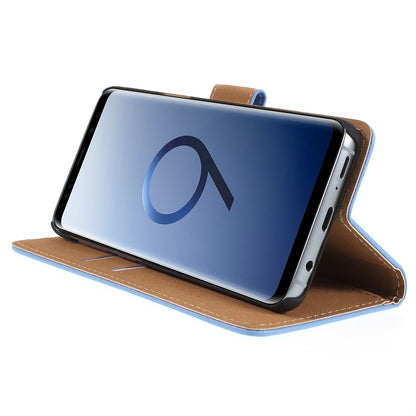 Wallet Case für Samsung Galaxy S9 G960 Genuine Split Echt Leder