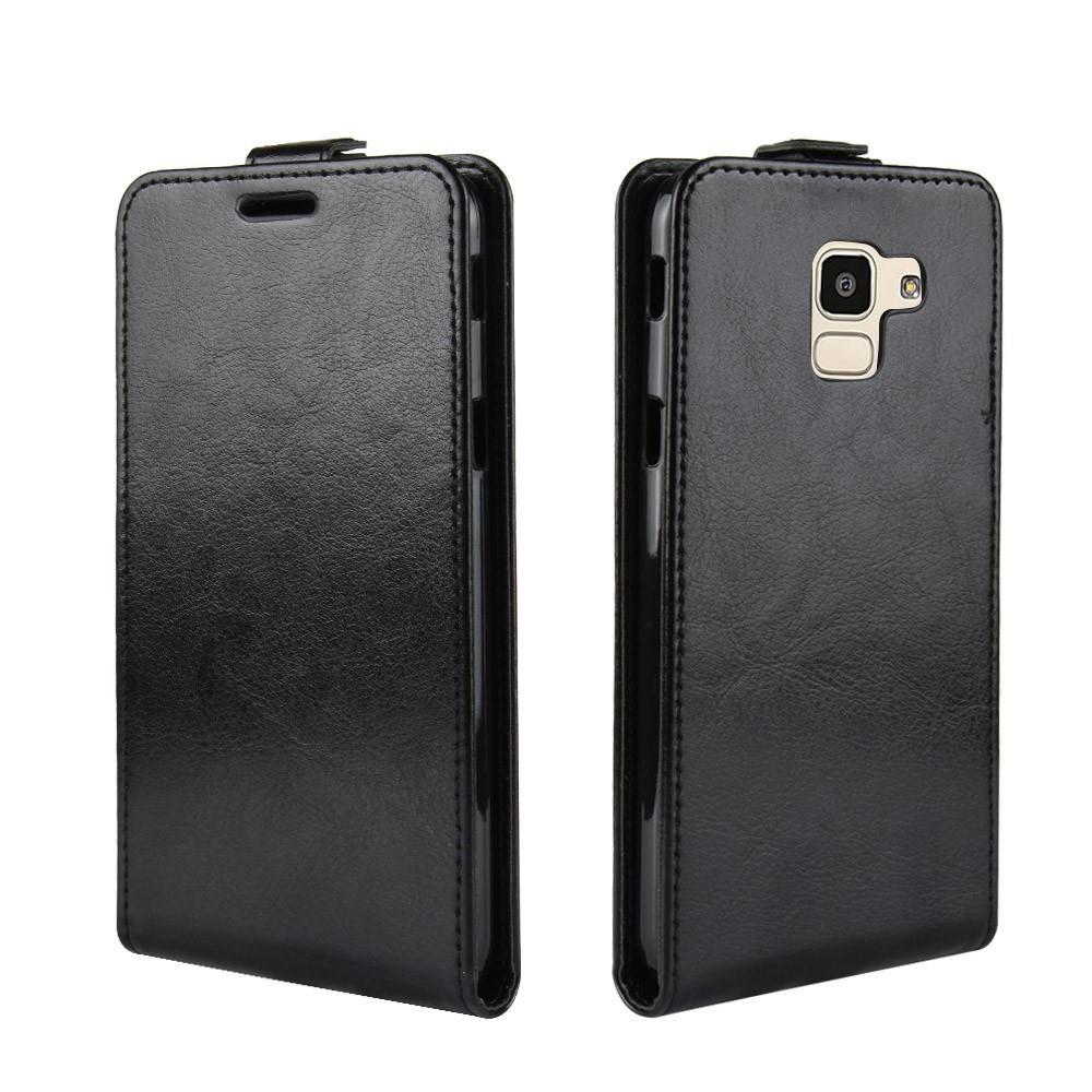 Flip Case für Samsung Galaxy J6 (2018) Crazy Horse Card Slot Handy Tasche
