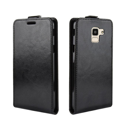 Flip Case für Samsung Galaxy J6 (2018) Crazy Horse Card Slot Handy Tasche