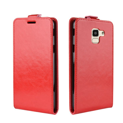 Flip Case für Samsung Galaxy J6 (2018) Crazy Horse Card Slot Handy Tasche