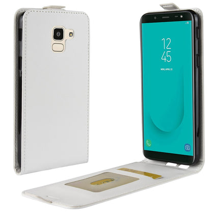 Flip Case für Samsung Galaxy J6 (2018) Crazy Horse Card Slot Handy Tasche